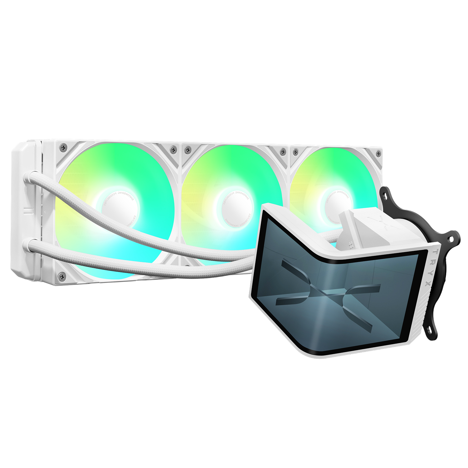 TRYX PANORAMA SE ARGB 360mm AiO Liquid CPU Cooler in White